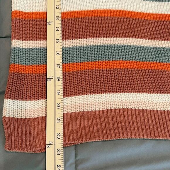 Madewell Striped Grandfield Tie-Strap Sweater Tank Rust White Green Size XS - Picture 8 of 9